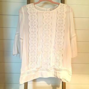 LOFT top with bell sleeves